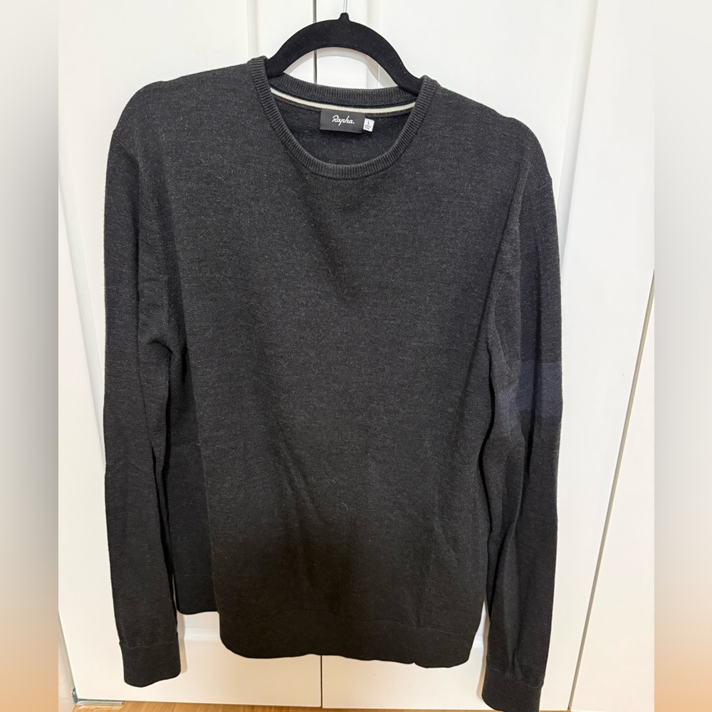 Rapha Charcoal Wool Crewneck Sweater - Large